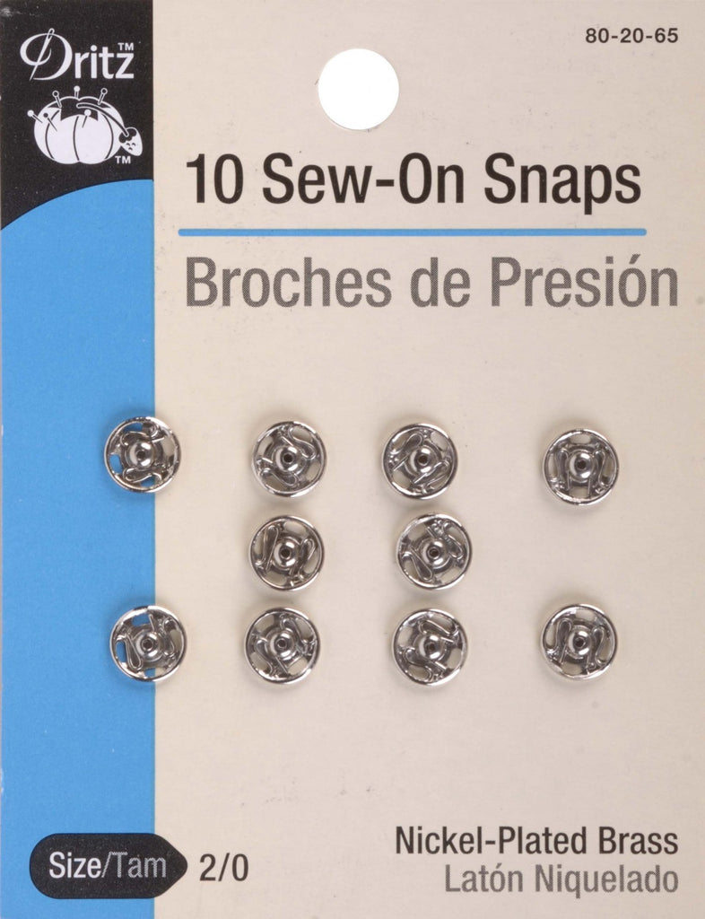 Sew-On Snaps in Nickel